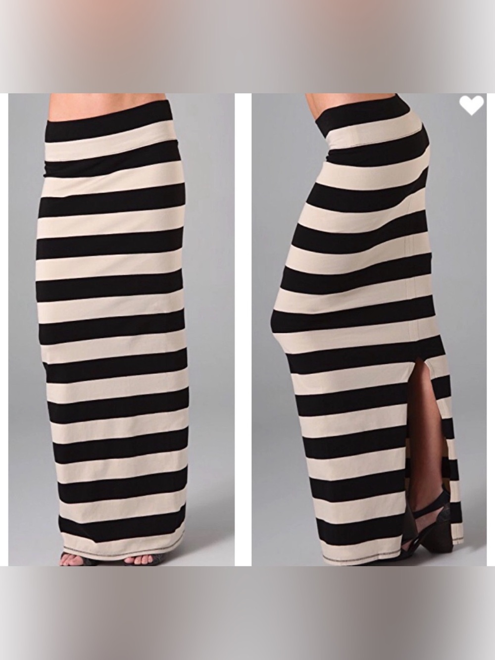 Free People Rugby Stripe Column Maxi Skirt Size M